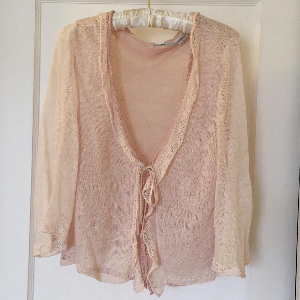 Anthropologie linen cardigan